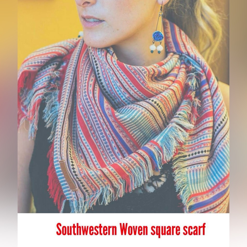 Garic Stephens Southwestern Handkerchief Wrap Scarf